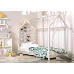 Dětské postele v bílé barvě ve skandinávském stylu z borovice 