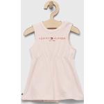 BIO Dětské šaty Kojenecké v růžové barvě z bavlny ve velikosti 24 měsíců strečové ve slevě od značky Tommy Hilfiger z obchodu Answear.cz 