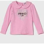 Dětská trička s dlouhým rukávem Kojenecké v růžové barvě z bavlny ve velikosti 3 roky strečové ve slevě z obchodu Answear.cz 