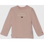 Dětská trička s dlouhým rukávem Kojenecké v růžové barvě z bavlny ve velikosti 24 měsíců strečové ve slevě od značky Tommy Hilfiger z obchodu Answear.cz 