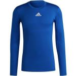 Pánská  Funkční trička adidas Techfit v modré barvě ve velikosti S s dlouhým rukávem ve slevě 