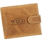 Pánské Kožené peněženky Wild v hnědé barvě z kůže s blokováním RFID 