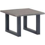 Konferenční stolek - akáciové dřevo a železo - šedý | 60x60x40 cm