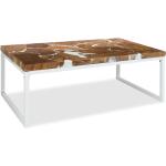 Konferenční stolek - teak a pryskyřice | 110x60x40 cm