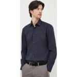 Pánské BIO Slim fit košile Boss v námořnicky modré barvě z bavlny ve slevě 