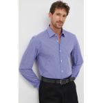 Pánské Slim fit košile Boss ve fialové barvě strečové 