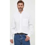 Pánské Designer Košile Calvin Klein v bílé barvě z bavlny ve velikosti XXL se stojáčkem strečové ve slevě plus size 