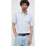 Designer Košile s krátkým rukávem Calvin Klein v modré barvě z bavlny ve velikosti S s krátkým rukávem strečové 