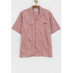 Pánské Košile s krátkým rukávem Carhartt Work In Progress v růžové barvě s krátkým rukávem 