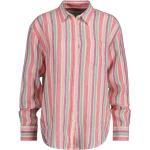 Dámské Košile s dlouhým rukávem vícebarevné v ležérním stylu s pruhovaným vzorem s dlouhým rukávem 