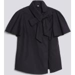 Dámské Košile s krátkým rukávem Karl Lagerfeld v černé barvě z popelínu ve velikosti XL s krátkým rukávem 