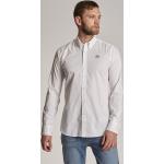 Pánské Slim fit košile La Martina v bílé barvě z popelínu ve velikosti 3 XL s dlouhým rukávem strečové plus size 