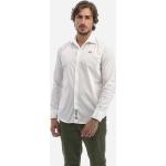 Pánské Slim fit košile La Martina v bílé barvě v elegantním stylu z popelínu ve velikosti 4 XL s dlouhým rukávem plus size 