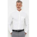 Pánské Designer Slim fit košile Michael Kors v bílé barvě z bavlny ve velikosti XXL s button-down límcem ve slevě plus size 