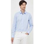 Pánské Designer Slim fit košile Michael Kors v modré barvě z bavlny ve slevě 