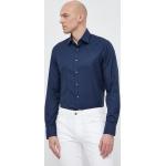 Pánské Designer Slim fit košile Michael Kors v námořnicky modré barvě z bavlny strečové ve slevě 