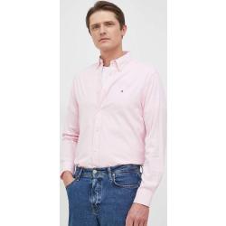 Košile Tommy Hilfiger pánská, fialová barva, regular, s límečkem button-down