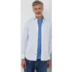 Pánské BIO Slim fit košile Tommy Hilfiger v modré barvě z bavlny 