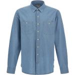 Pánské Džínové košile WOOLRICH v modré barvě z džínoviny ve velikosti 3 XL s dlouhým rukávem plus size 