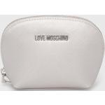Dámské Designer Kosmetické tašky Moschino Love Moschino ve stříbrné barvě z polyuretanu ve slevě 