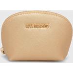 Dámské Designer Kosmetické tašky Moschino Love Moschino ve zlaté barvě z polyuretanu 