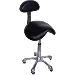 Židle v černé barvě z koženky 