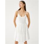 Dámské Letní šaty KOTON v bílé barvě ve velikosti Onesize s háčkováním ve slevě 