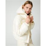 Dámské Zimní kabáty KOTON v bílé barvě v lakovaném stylu ve velikosti XL ve slevě 
