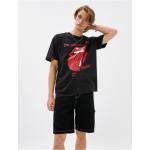 Pánská  Trička s krátkým rukávem KOTON ve velikosti L s krátkým rukávem s motivem The Rolling Stones ve slevě 