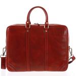 Pánské Kožené tašky přes rameno Italy v červené barvě v kancelářském stylu s pruhovaným vzorem z hovězí kůže 