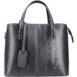 Dámské Kožené kabelky Borse Design v černé barvě z kůže 