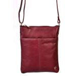 Kožené kabelky Arwel v bordeaux červené v elegantním stylu z kůže 