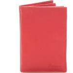 Kožené peněženky Delami v červené barvě z telecí kůže 