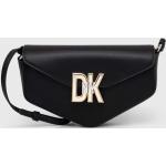 Dámské Designer Kožené kabelky DKNY v černé barvě z kůže 