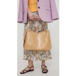 Dámské Shopper Gianni Chiarini v béžové barvě v lakovaném stylu z kůže 