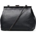 Kožené kabelky v černé barvě v elegantním stylu z kůže s odnímatelným popruhem 