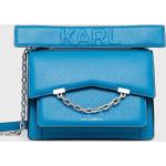 Dámské Kožené kabelky Karl Lagerfeld v modré barvě z kůže ve slevě 