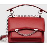 Dámské Kožené kabelky Karl Lagerfeld v červené barvě z kůže 