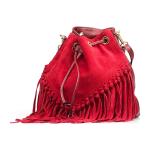 Kožené kabelky v červené barvě v moderním stylu z kůže 