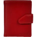 Pánské Kožené peněženky v červené barvě z kůže s blokováním RFID 