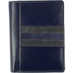 Pánské Luxusní peněženky Wild v námořnicky modré barvě z kůže s blokováním RFID 