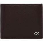 Designer Luxusní peněženky Calvin Klein v hnědé barvě z kůže s blokováním RFID 