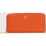 Dámské Designer Luxusní peněženky Coach v oranžové barvě z kůže 
