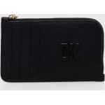 Dámské Designer Kožené peněženky DKNY v černé barvě z kůže 