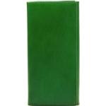 Dámské Kožené peněženky v zelené barvě v lakovaném stylu z kůže 