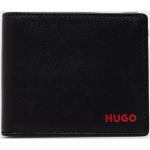 Kožené peněženky HUGO v černé barvě z kůže ve slevě 