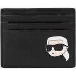 Dámské Luxusní peněženky Karl Lagerfeld v černé barvě z kůže 