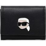Dámské Luxusní peněženky Karl Lagerfeld v černé barvě z kůže 