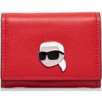 Dámské Luxusní peněženky Karl Lagerfeld v červené barvě z kůže 