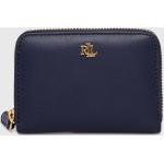 Dámské Designer Luxusní peněženky Ralph Lauren Ralph v námořnicky modré barvě z kůže ve slevě 